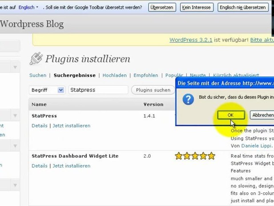 Wordpress Plugin Statpress - WP Besucherzähler