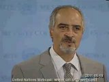Bashar Ja'afari (Syria) on Syria - Security Council Media Stakeout - 18-08-2011