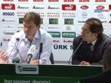 Bursaspor maç sonrası