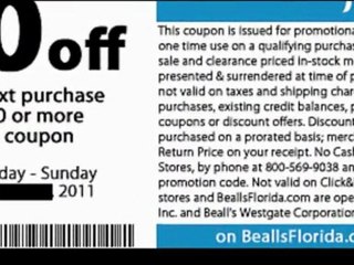 Bealls Coupons - Bealls Printable Coupons 2011