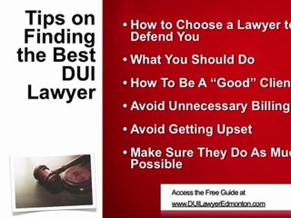 Edmonton DUI Lawyer - Edmonton Attorney for Your DUI Defence