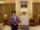Suu Kyi meets Myanmar President Thein Sein.