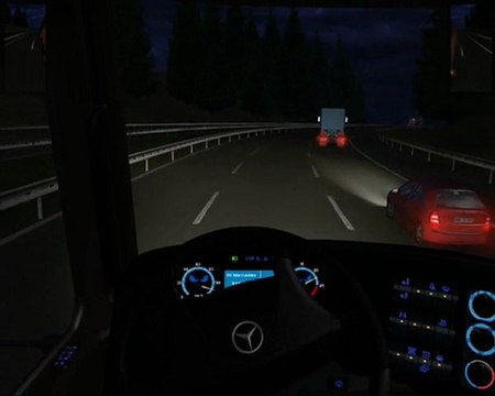 Gece Sürüşü - Mercedes-Benz Actros / Euro Truck Simulator