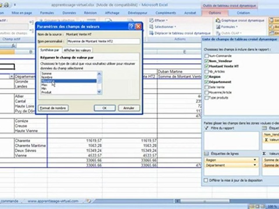 Excel Plusieurs statistiques dans un TCD