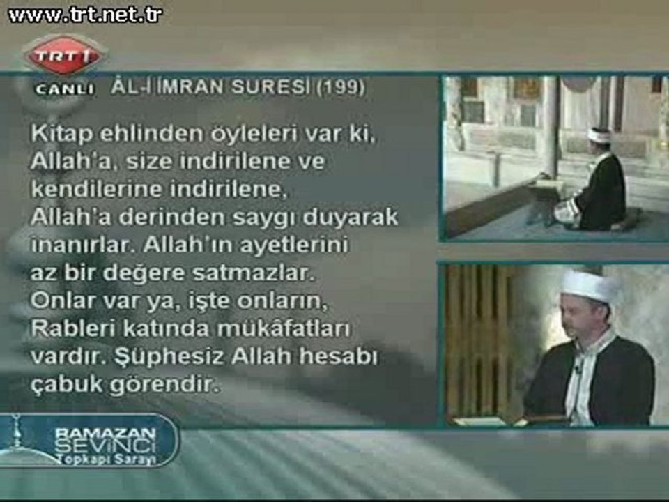 Fatih Akman Ali İmran süresi Ramazan 2011 TRT