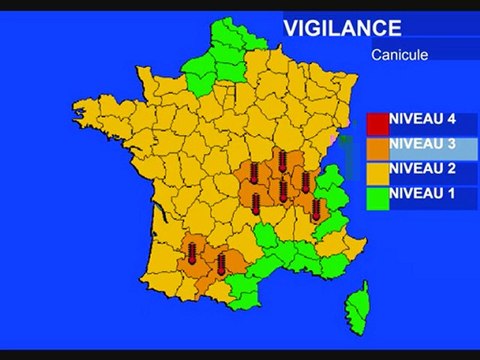 Météo 22 août 2011: Alerte canicule et prévisions à 7 jours