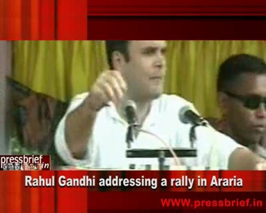 Rahul Gandhi in Araria (Bihar), 14th October 2010