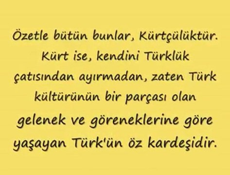 Kürt Türkleri Türk Milleti'nin parçasıdır!