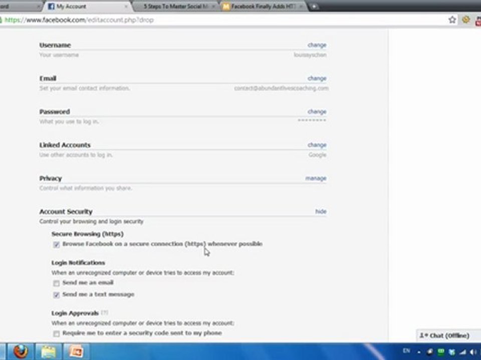 Secure Facebook Log In: HTTPS Connections