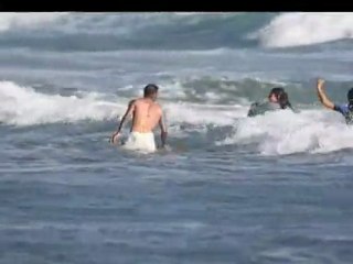 David Beckham in the sea