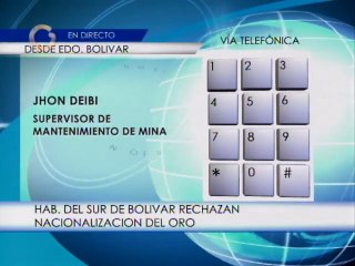 En Bolívar rechazan nacionalización de oro