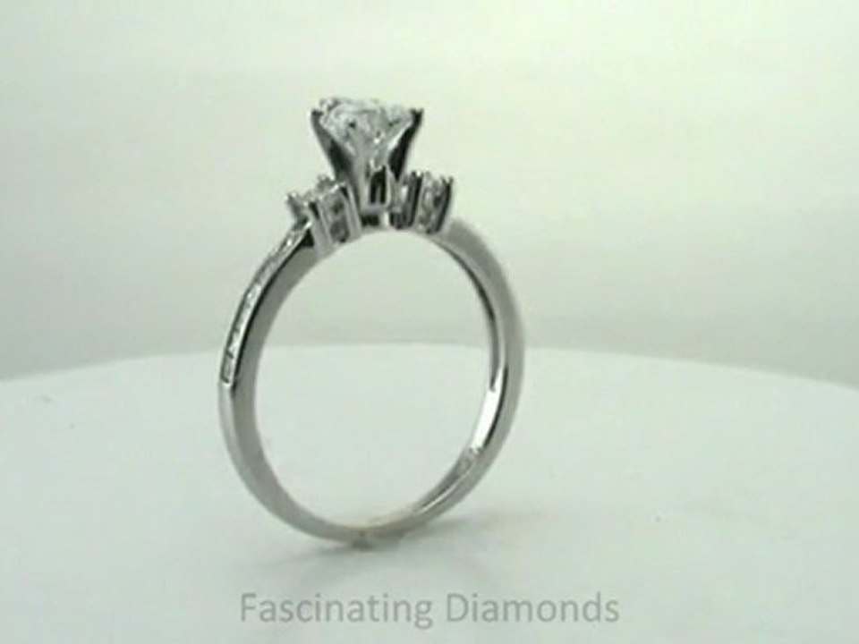 FDENS3022HTR  Heart Shape Diamond Engagement Ring In Channel Setting