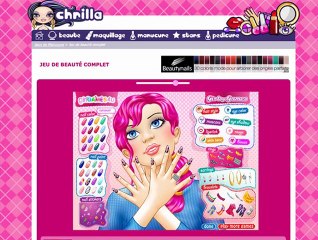 Jeu de maquillage et de manucure