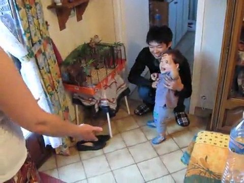 Raphaël et ses premiers pas à 14 mois - Lundi 22 Août 2011