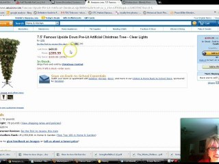 Pre-Lit Upside Down Christmas Tree