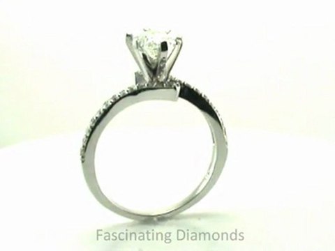 FDENS3007OVR Oval Shape Diamond Pave Set Zee Shaped Petite Wedding Bridal Ring Set