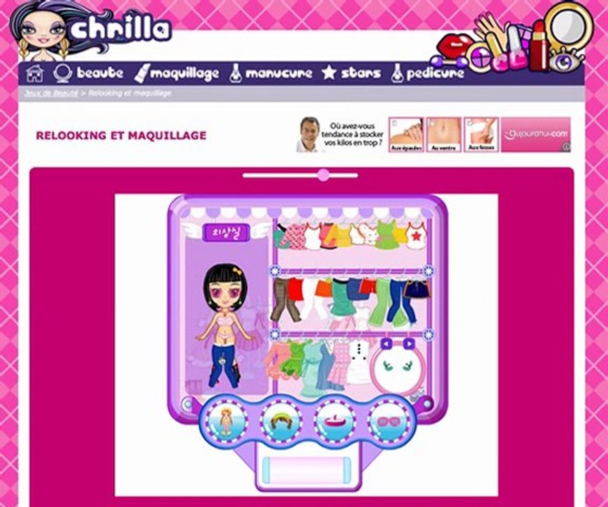 Un jeu de relooking et de maquillage