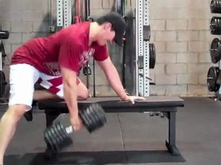 One Arm DB Row 150 lbs for 20 reps