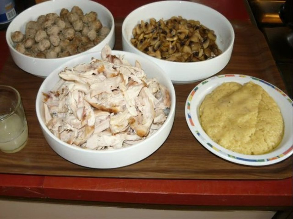 vol au vent  au reste de poulet grillé