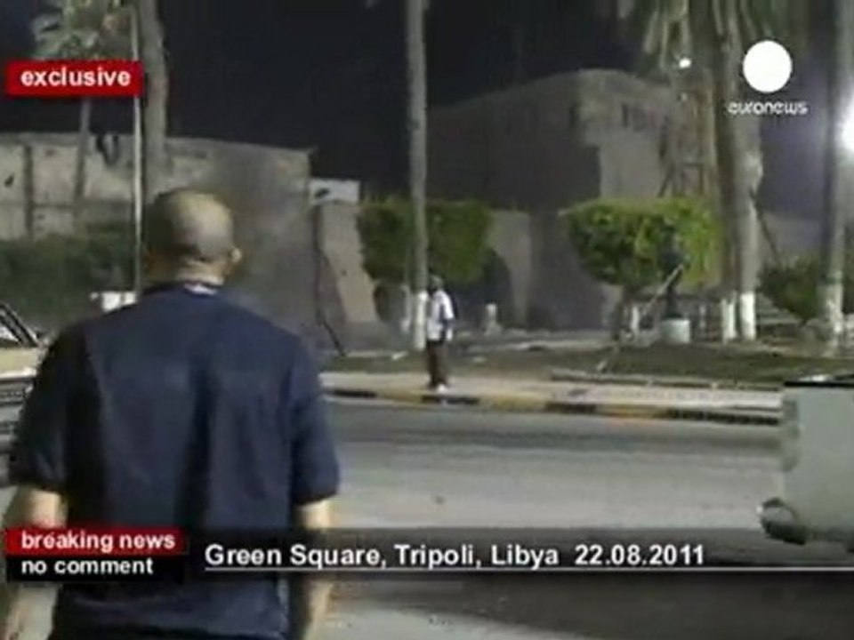 Libyan rebels celebrate after taking... - no comment