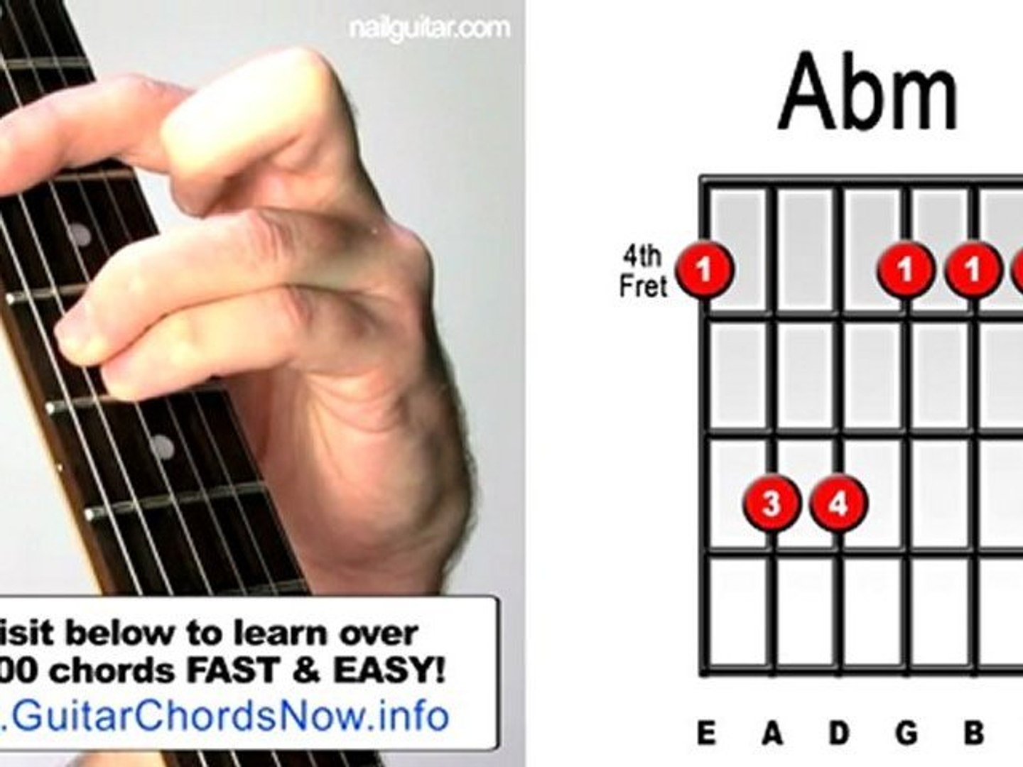Abm Minor - Guitar Chord Lesson - Easy Learn How To ... - video Dailymotion
