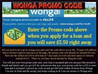 wonga promo code (rbc24)