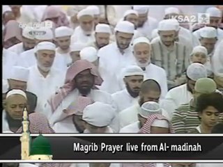 تسجيل حصري لصلاة المغرب من المدينة المنورة ل23 رمضان 2011