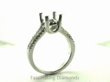 FDENS1748R  Semi Mount Diamond Wedding Ring In Split Band Trellis Pave Setting