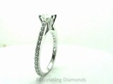 FDENS1425CUR  Cushion Cut Diamond Petite Cathedral Engagement Ring