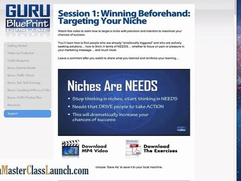 Guru Master Class: Proven Niche Targeting System [OVERVIEW]