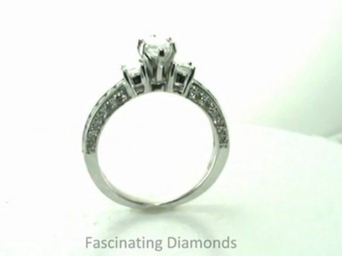 FDENS1096MQR Marquise Shape Three Stone Diamond Engagement Ring Channel Set