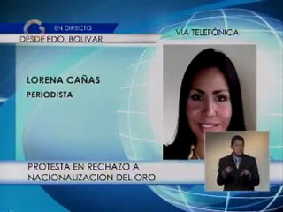 Mineros protestan nacionalización del oro