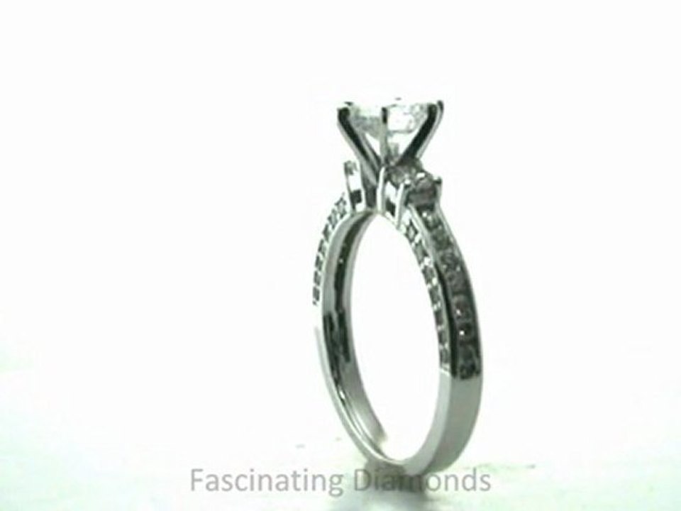 FDENS1091OVR  Oval Shape Three Stone Diamond Engagement Ring Channel Set