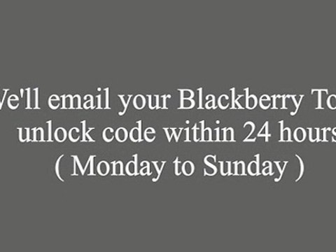 Unlock Blackberry Torch