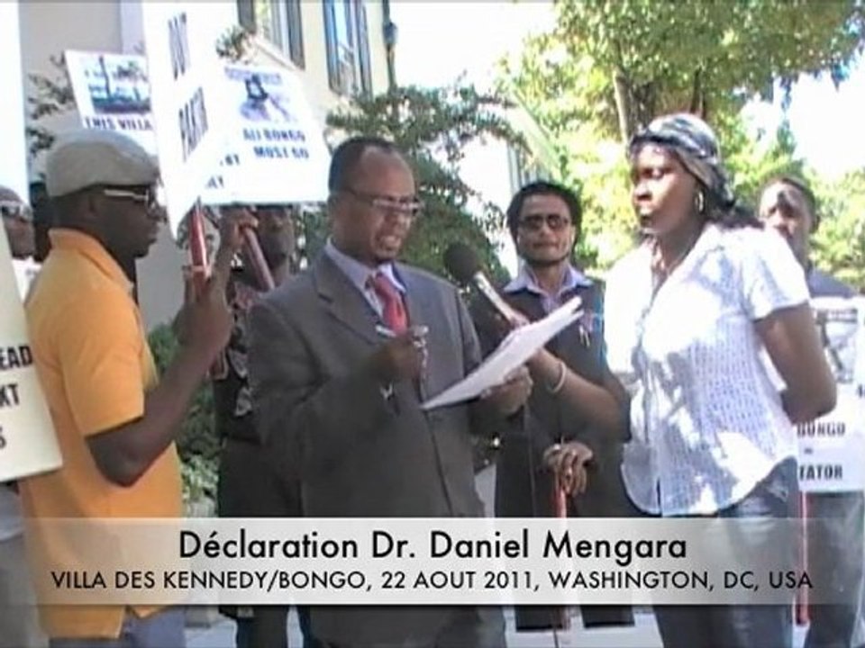 Déclaration du Dr. Daniel Mengara - Sit-In des Gabonais à Washington