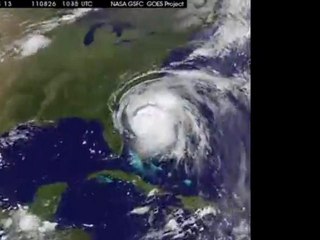 L'ouragan  Irène en action