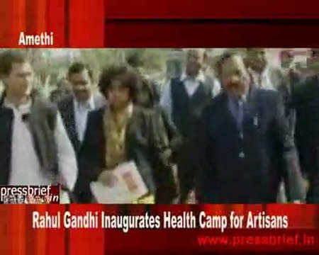 Rahul Gandhi inaugurates Health camp for artisans, 23rd dec. 09
