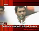 Rahul Gandhi interacts with students in Jharkhand, 20-11-2010