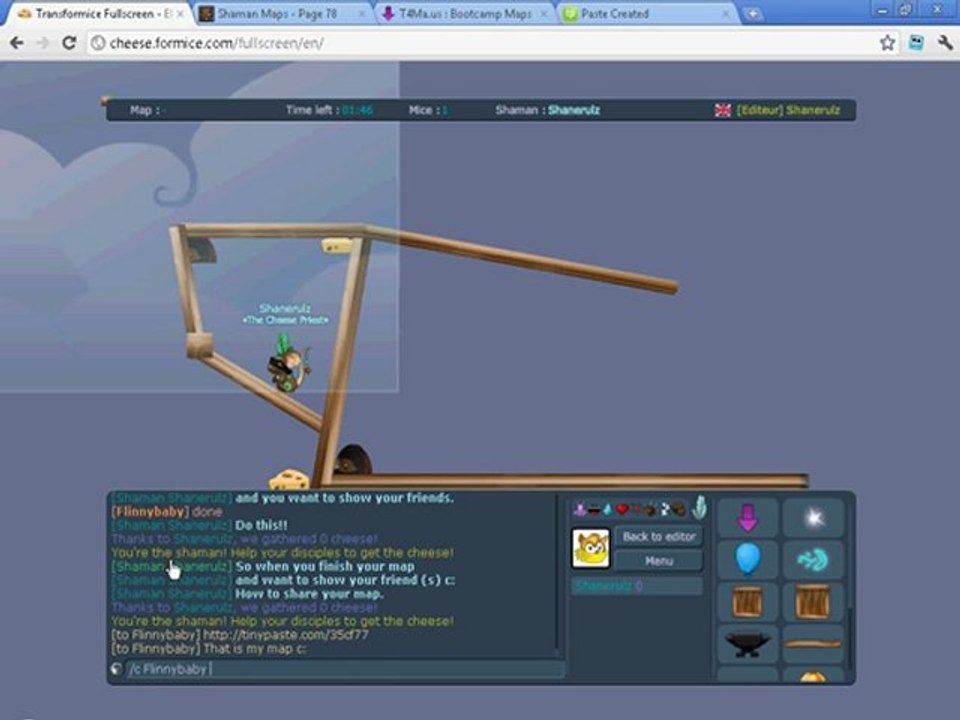 How to share maps on transformice.