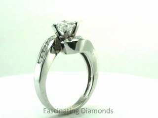 FDENS594PRR  Princess Cut Diamond Channel Set Swirl Shaped Bridal Ring