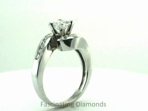 FDENS594PRR Princess Cut Diamond Channel Set Swirl Shaped Bridal Ring