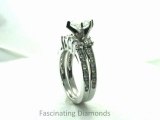 FDENS458PE  Pear Diamond Three Stone Engagement Wedding Rings Set With Round Side Stones In Channel Setting