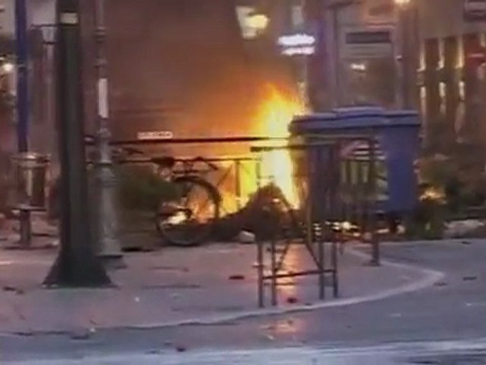 Greek soccer fans riot