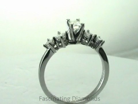 R050EP5S Emerald Princess Cut Diamond Engagement Ring