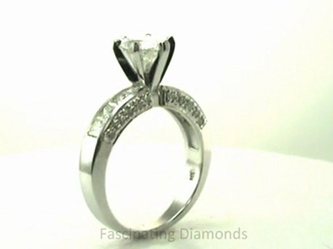 FDENS198OVR Oval Shape Diamond Engagement Ring In Channel & Pave Setting