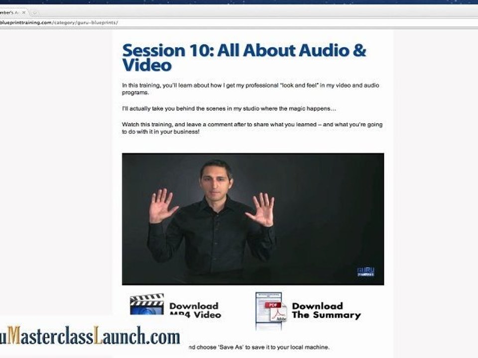 Guru Master Class: How To Make Information Marketing Videos