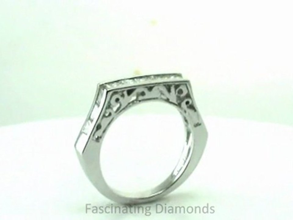 FDENS151B  Princess Cut Diamond Wedding Anniversary Band In Channel Setting
