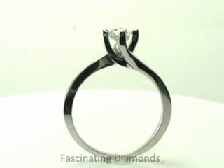 FDENR9009RO  Round Diamond Solitaire Engagement Ring In Swirl Setting