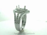 FDENR8421PE  Pear Shaped 3 Row Split Band Diamond Engagement Ring