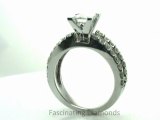 FDENR8337PR  Princess Cut Diamond Engagement Wide Split Pave-Set Ring